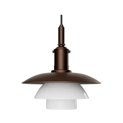 Louis Poulsen - PH 3/3 Taklampa Aged Brass/Opal Glass