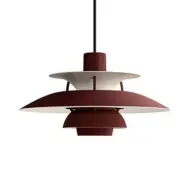 Louis Poulsen - PH 5 Mini Taklampa Monochrome Burgundy