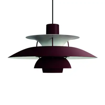 Louis Poulsen - PH 5 Taklampa Monochrome Burgundy