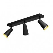 Lucande - Angelina 3 Plafond Black/Gold