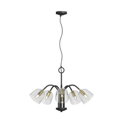Lucande - Anjita 5 Taklampa Black/Brass Lucande