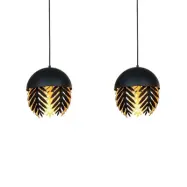 Lucande - Aparas 2 Taklampa Black/Gold