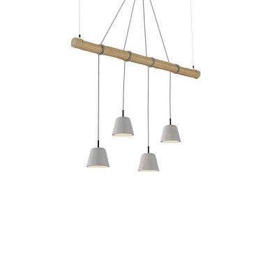 Lucande - Asta 4 Taklampa Grey/Wood