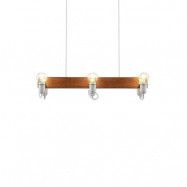 Lucande - Becky Taklampa Wood/White/Brass Lucande