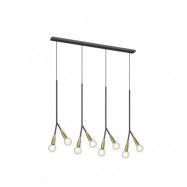 Lucande - Carlea 8 Taklampa Black/Brass