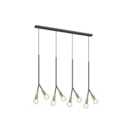 Lucande - Carlea 8 Taklampa Black/Brass