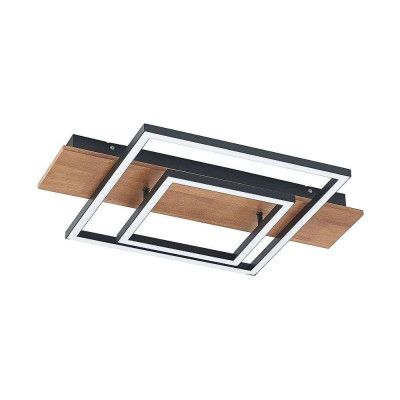 Lucande - Chariska LED Plafond L60 Wood/Black Lucande