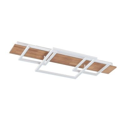 Lucande - Chariska LED Plafond Ø95 Wood/White