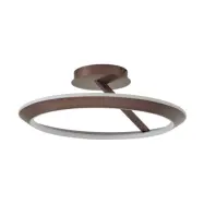 Lucande - Eldra LED-taklampa Ø 55 cm CCT brun