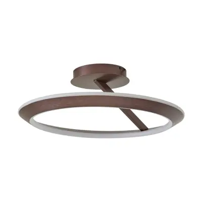 Lucande - Eldra LED-taklampa Ø 55 cm CCT brun