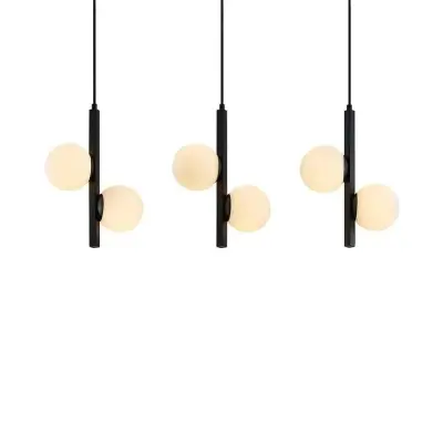 Lucande - Emarin 3 Taklampa Black/Opal