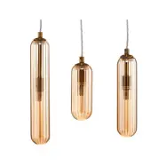 Lucande - Freylin 3 Taklampa Bärnsten/Mässing