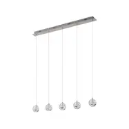 Lucande - Hayley 5 Line Taklampa Clear/Chrome