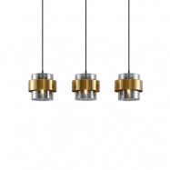Lucande - Ikibare 3 Taklampa Black/Brass/Smoke