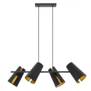 Lucande - Kemoni 4 Taklampa Black/Gold
