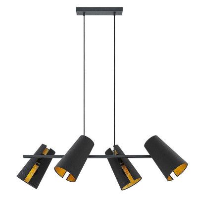 Lucande - Kemoni 4 Taklampa Black/Gold
