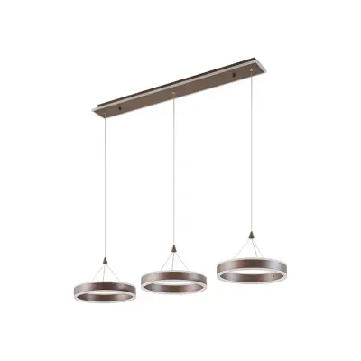 Lucande - Kolo 3 LED Taklampa Iced Coffee