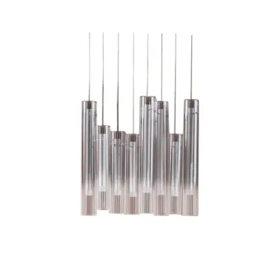 Lucande - Korvitha 8 LED Taklampa Røyk/Silver