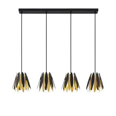 Lucande - Lounit 4 Taklampa Black/Gold