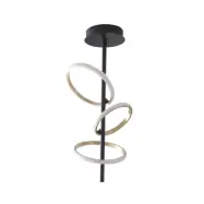 Lucande - Madu LED Plafond Svart/Guld/Vit