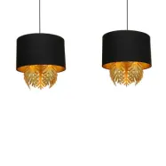 Lucande - Malviras 2 Taklampa Black/Gold