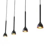 Lucande - Nordwin 4 Taklampa Black/Gold