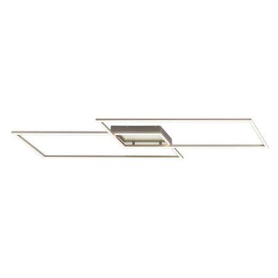 Lucande - Quadra Plafond Dim. L Steel/White
