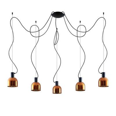 Lucande - Serina 5 Taklampa Black/Amber