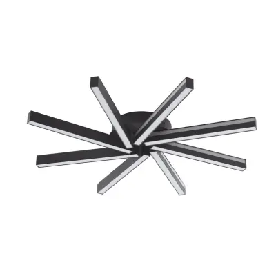 Lucande -  Smart LED-taklampa Tjado, Ø70 cm, svart, RGBW