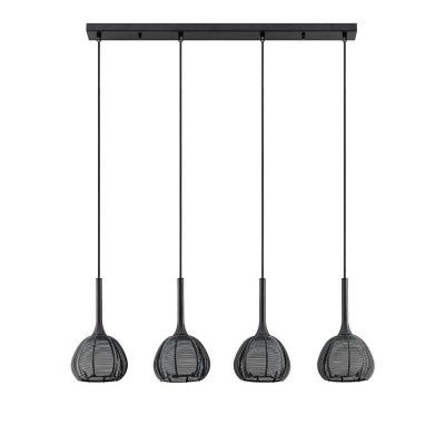 Lucande - Tetira 4 Long Taklampa Black