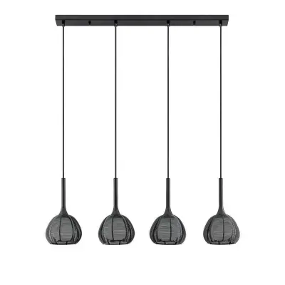 Lucande - Tetira 4 Long Taklampa Black
