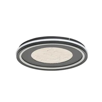 Lucande - Tillian LED-taklampa, svart/guld, dimbar