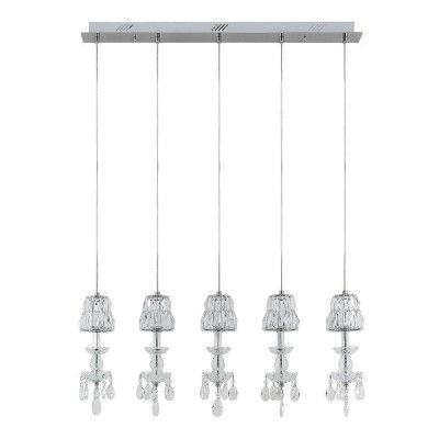 Lucande - Yasanie LED 5 Long Taklampa Clear