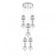 Lucande - Yasanie LED 5 Round Taklampa Clear