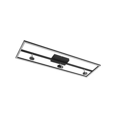 Lucande - Yvor LED Plafond w/Spotlys Svart