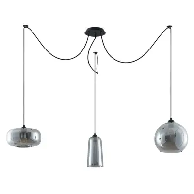 Lucande - Zyli 3 Taklampa Smoke