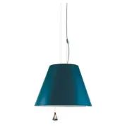 Costanza Taklampa Up/Down Petroleum Blue Luceplan - Matsal - Aluminium