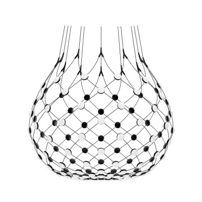 Luceplan - Mesh Taklampa Ø100xH90 1m w/Wireless Kit Black