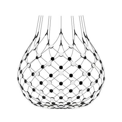 Luceplan - Mesh Taklampa Ø100xH90 1m w/Wireless Kit Black