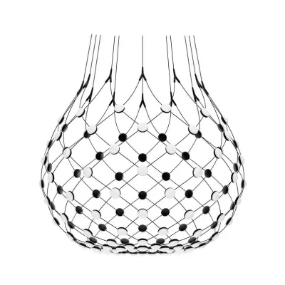 Luceplan - Mesh Taklampa Ø100xH90 2m w/Wireless Kit Black