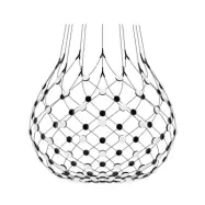 Luceplan - Mesh Taklampa Ø100xH90 3m w/Wireless Kit Black