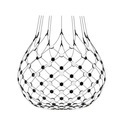 Luceplan - Mesh Taklampa Ø100xH90 4m w/Wireless Kit Black