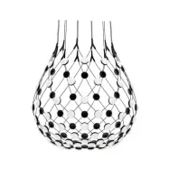 Luceplan - Mesh Taklampa Ø80xH60 1m w/Wireless Kit Black