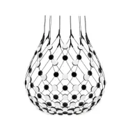 Luceplan - Mesh Taklampa Ø80xH60 3m w/Wireless Kit Black