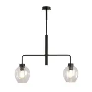 LUKKA 2 Taklampa, Svart/Transparent