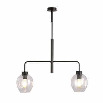 LUKKA 2 Taklampa, Svart/Transparent