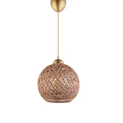 LUMI ASY073 taklampa - brun bomull och plast