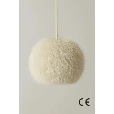 LUMI BK080 taklampa, justerbar höjd - vit jute