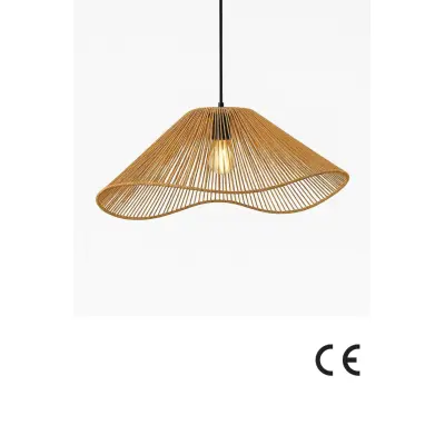 LUMI BK086 taklampa, justerbar höjd - orange raffia