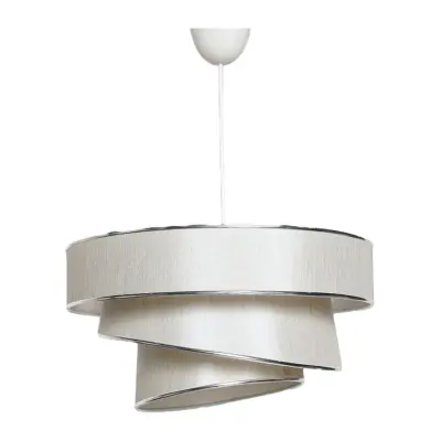 LUMI Couper taklampa - beige bomull och silver